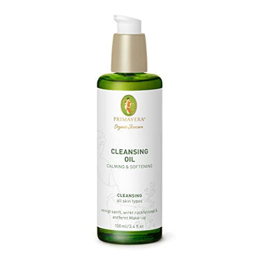 PRIMAVERA Cleansing Oil Calming & Softening 100 ml – Naturkosmetik – Reinigungsöl, Gesichtsreinigung für jede Haut – reinigt sanft, wirkt rückfettend und entfernt Make-up - vegan im Sale
